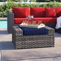 Cabral outdoor store ottoman with cushion